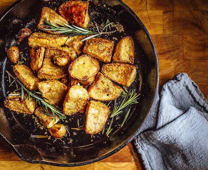 Crispy Stovetop Roosted Red Potatoes Foods